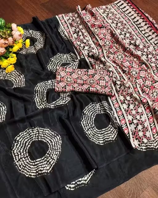 Linen cotton stylish saree