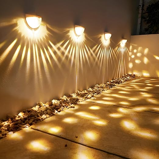 Solar Powered Garden & Wall Lights PACK OF 2