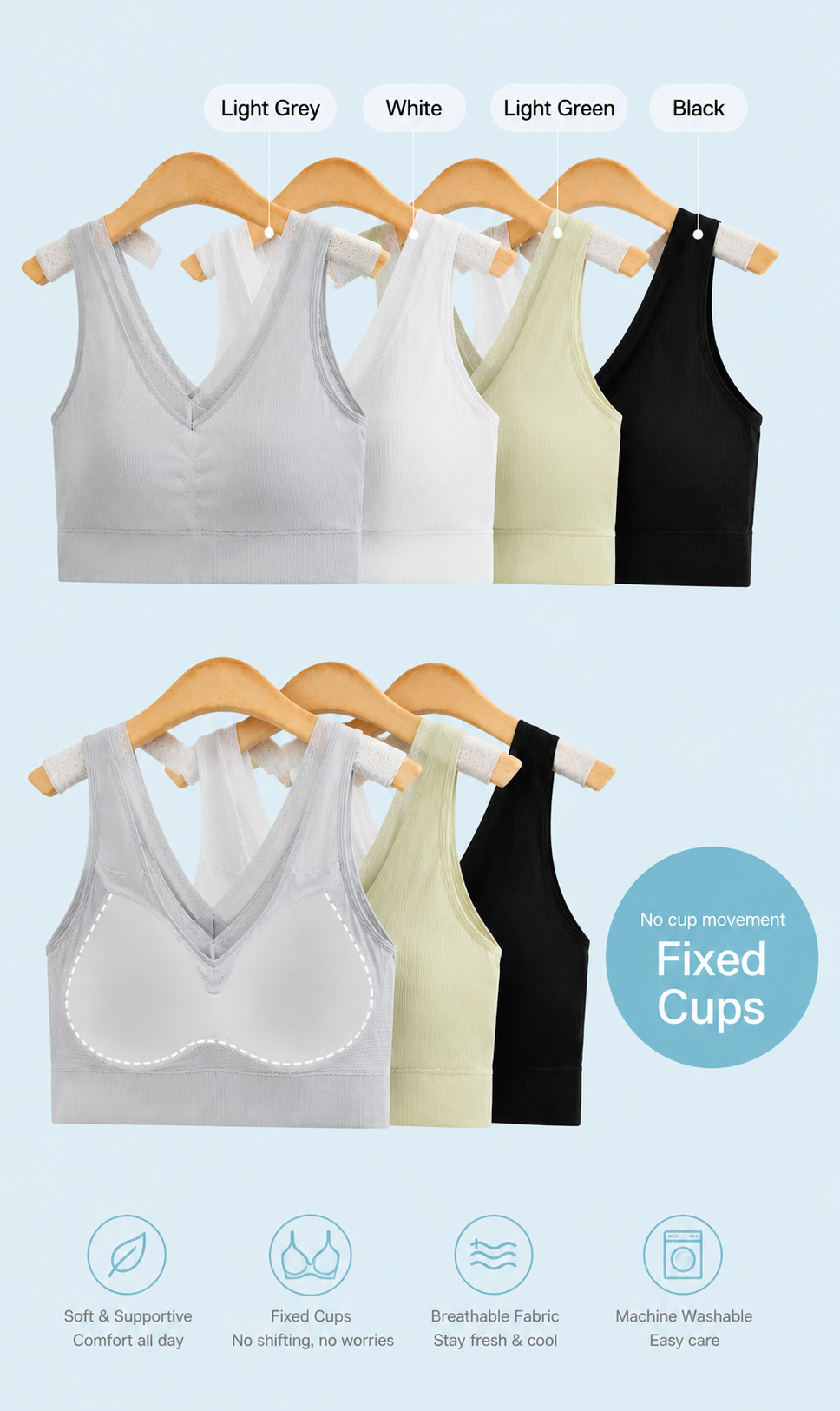 6676 AuraFit Bra Free Size PACK OF 1