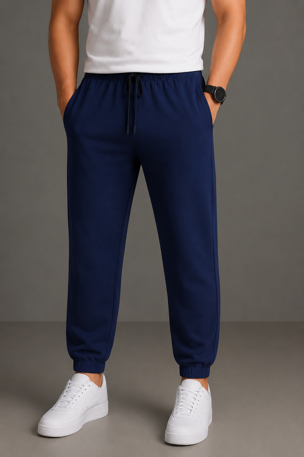 Dark  Blue & Black Track Pant Pack of 2