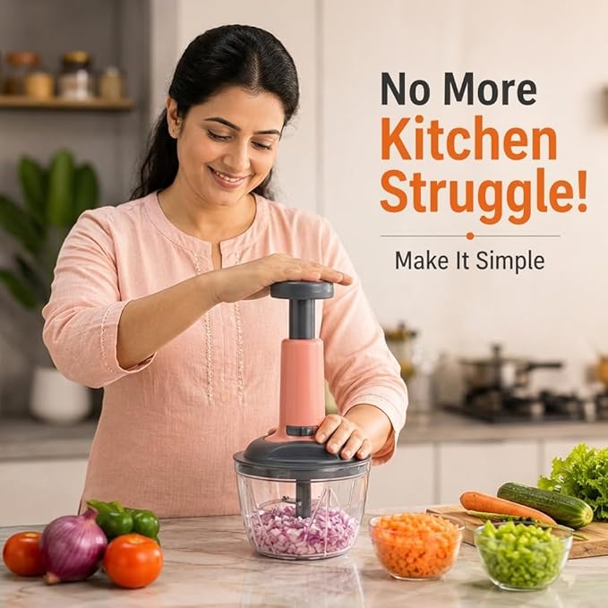 Push Chopper 650ml Manual Vegetable Chopper