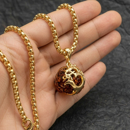 Rudraksha Om pendant with chain Pack of 1