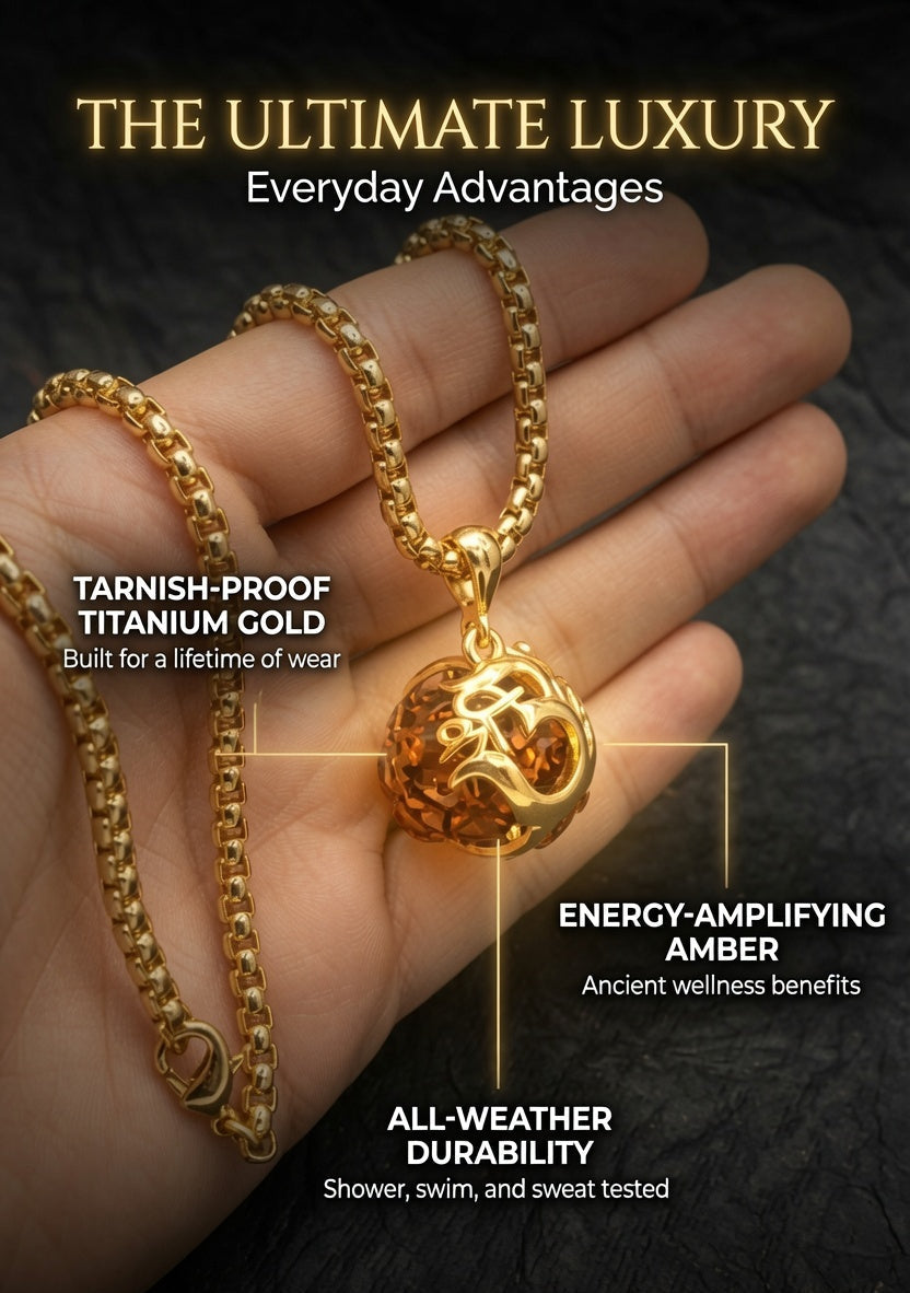 Rudraksha Om pendant with chain Pack of 1