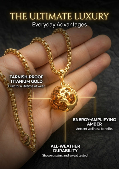 Rudraksha Om pendant with chain Pack of 1