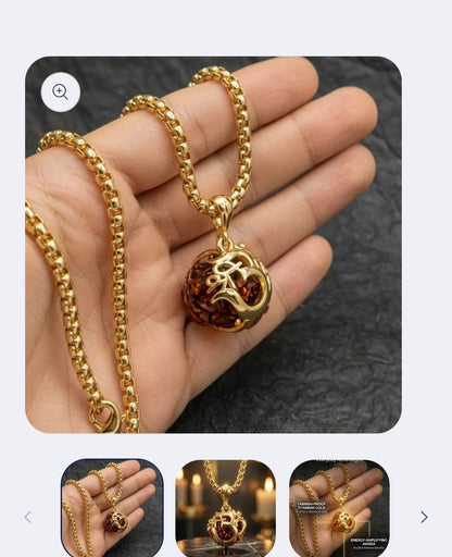 Rudraksha Om pendant with chain Pack of 1