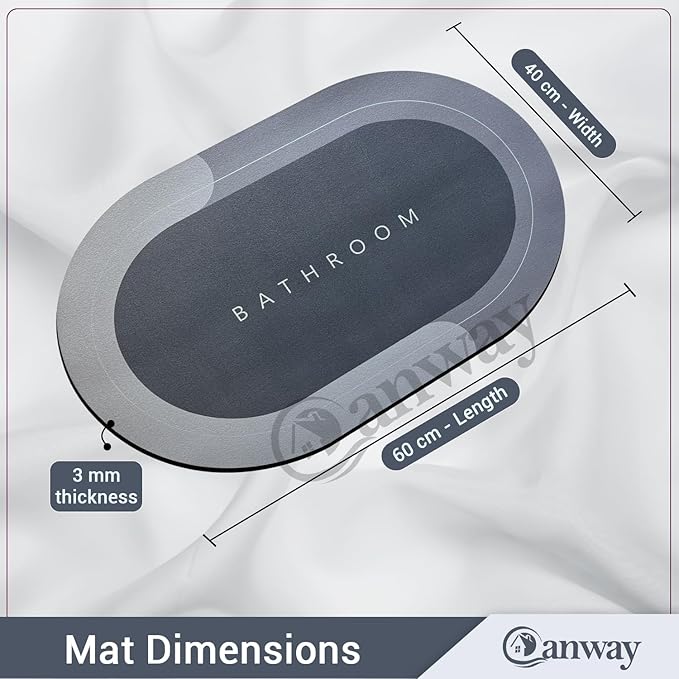 Anti-Skid Non-Slip Bathroom Floor Mat Pack Of 2