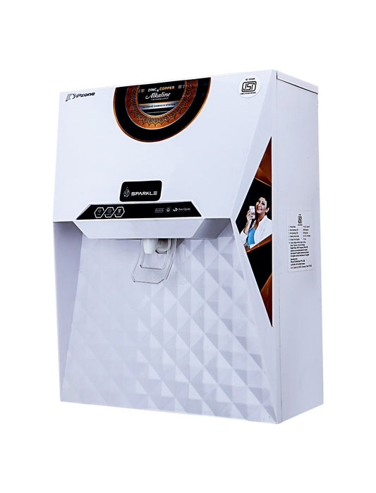Pzone Sparkle Purifier- Ro + UV + Copper + Alkaline 10 Ltr.