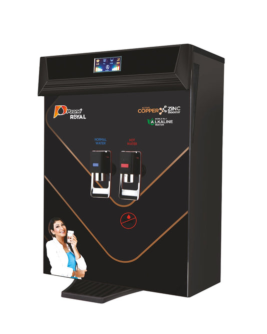 Pzone Royal Hot & Normal Purifier- Ro + UV + Copper + Alkaline with Ozoniser 10Ltr