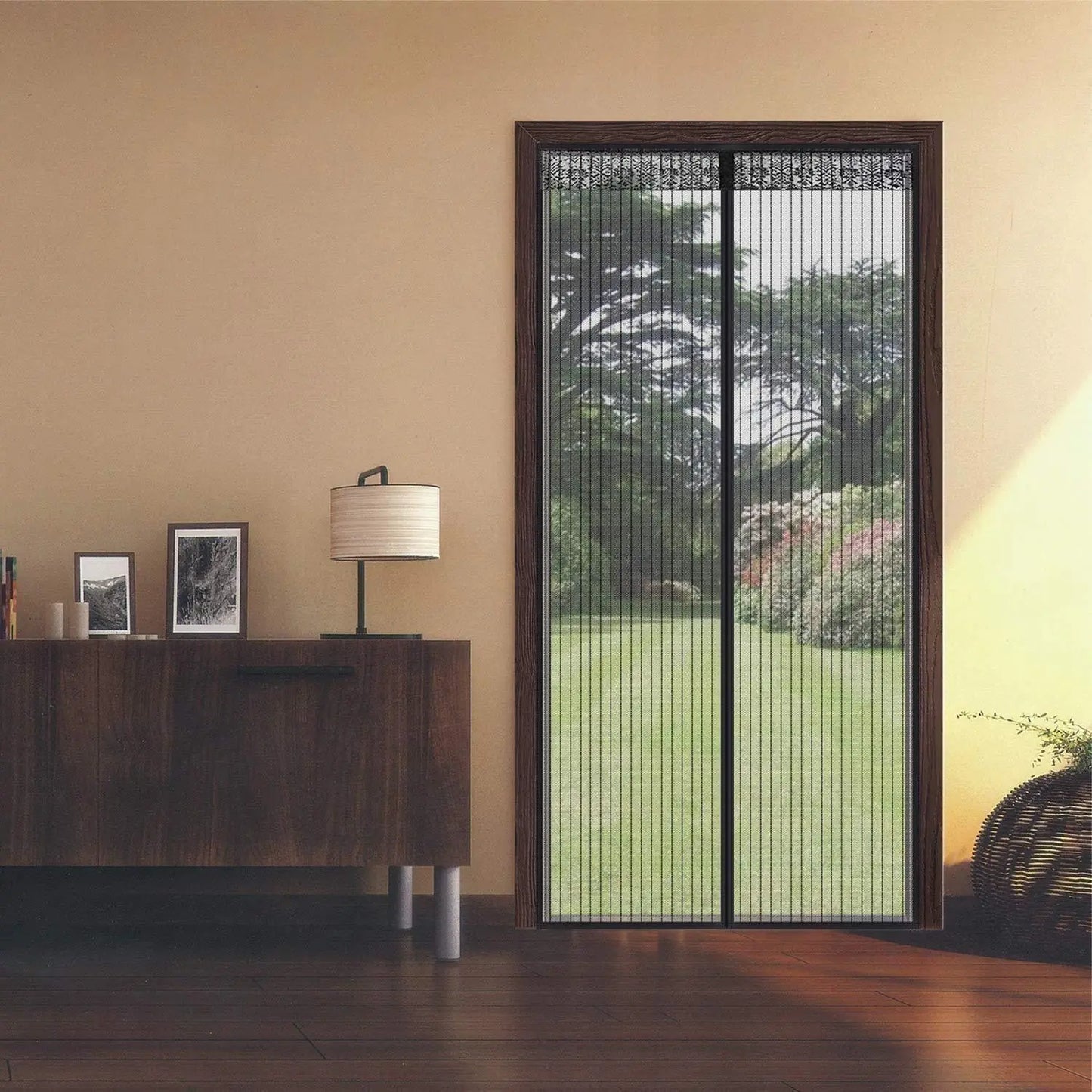 Mesh Screen Net Home Magnetic Foldable Anti Mosquito Door Curtains 100*210CM which fits to Door Size - 7 Feet