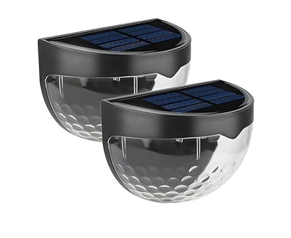 Solar Powered Garden & Wall Lights PACK OF 2