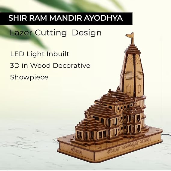 Shree Ram Mandir Ayodhya Model 3D with Light