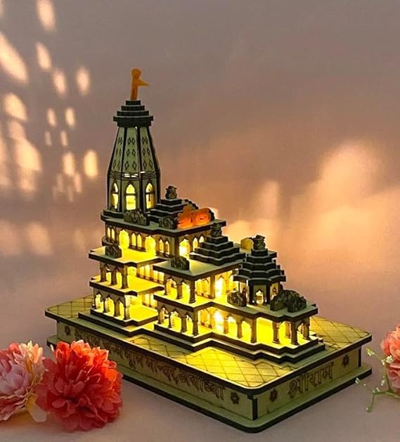 Shree Ram Mandir Ayodhya Model 3D with Light