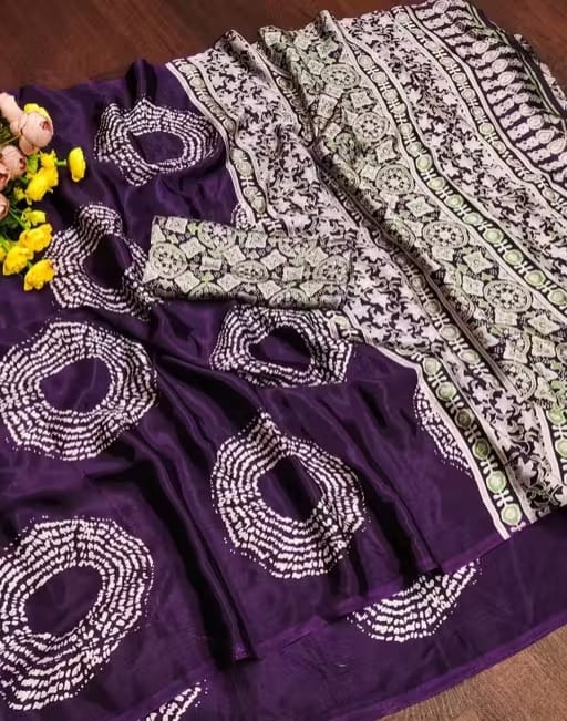 Linen cotton stylish saree